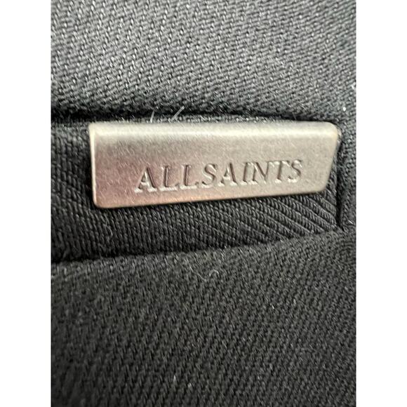 ALL SAINTS Relaxed Fit Wide Leg Pants Black High rise Women's Size 6 - Picture 8 of 9